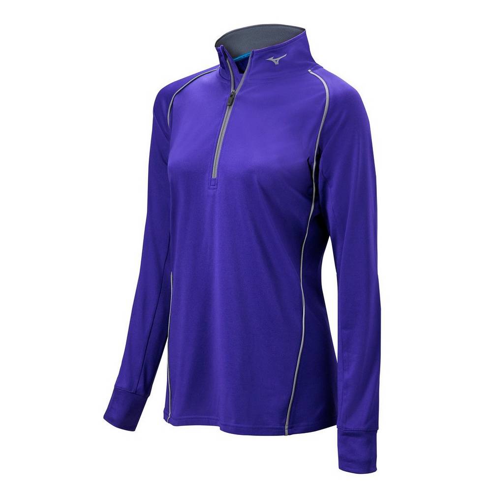 Damske Pulóver Mizuno Comp 1/2 Zip Long Sleeve Nachový Vypredaj YTJW43597